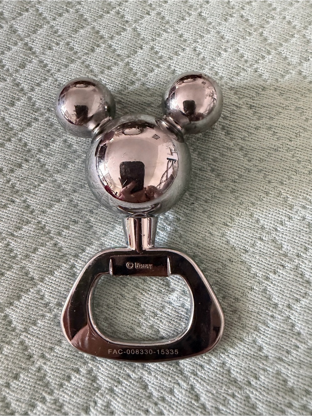 Disney Silver Mickey Head Bottle Opener - Polished Metallic